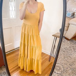 Anthropologie Maeve Gillian Tired Maxi Dress Honey S